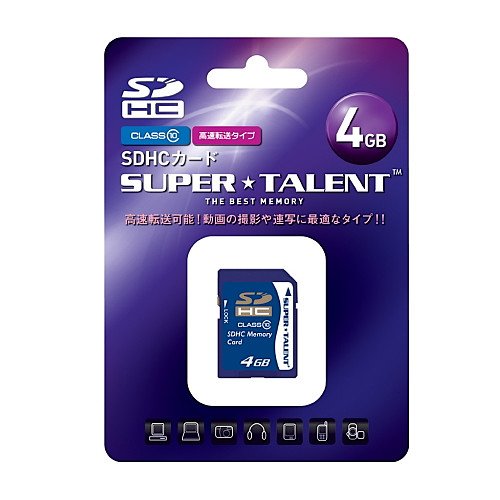 Amazon | SuperTalent SDカード 4GB CLASS10 ST04SDC10 | Supertalent